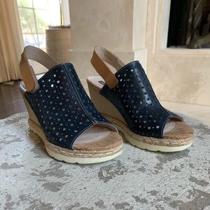 Pikolinos Bali Wedge Navy Blue sz 8